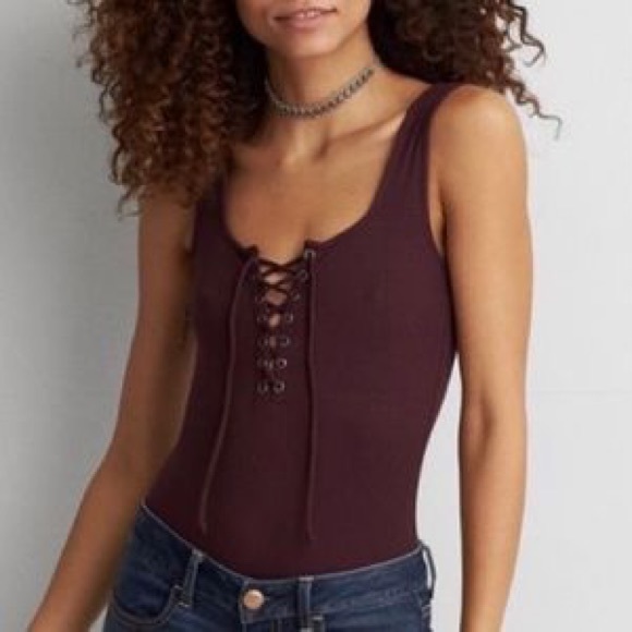 AEO lace up bodysuit in black Size XS - Picture 4 of 4